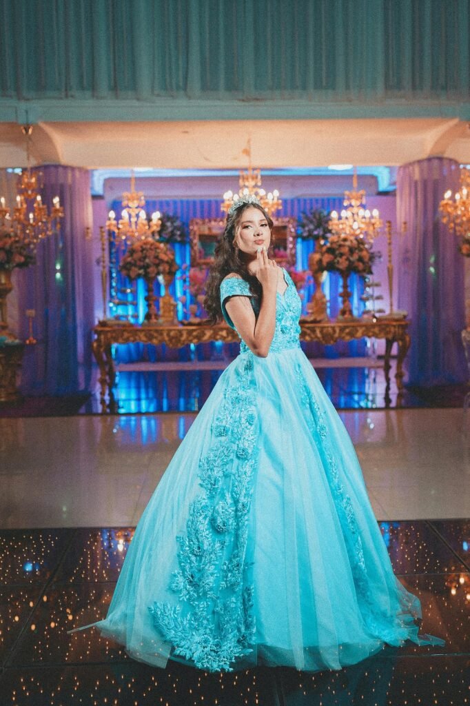 quinceañera azul celeste 4